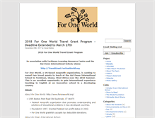 Tablet Screenshot of foroneworld.org